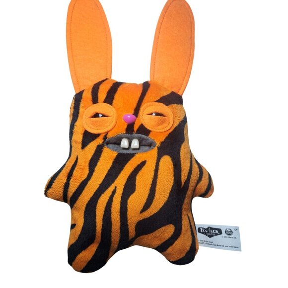 Omagie Budgie Fuggler Rabid Rabbit Plush Toy Tiger/Orange Limited Edition 9" - Picture 1 of 8